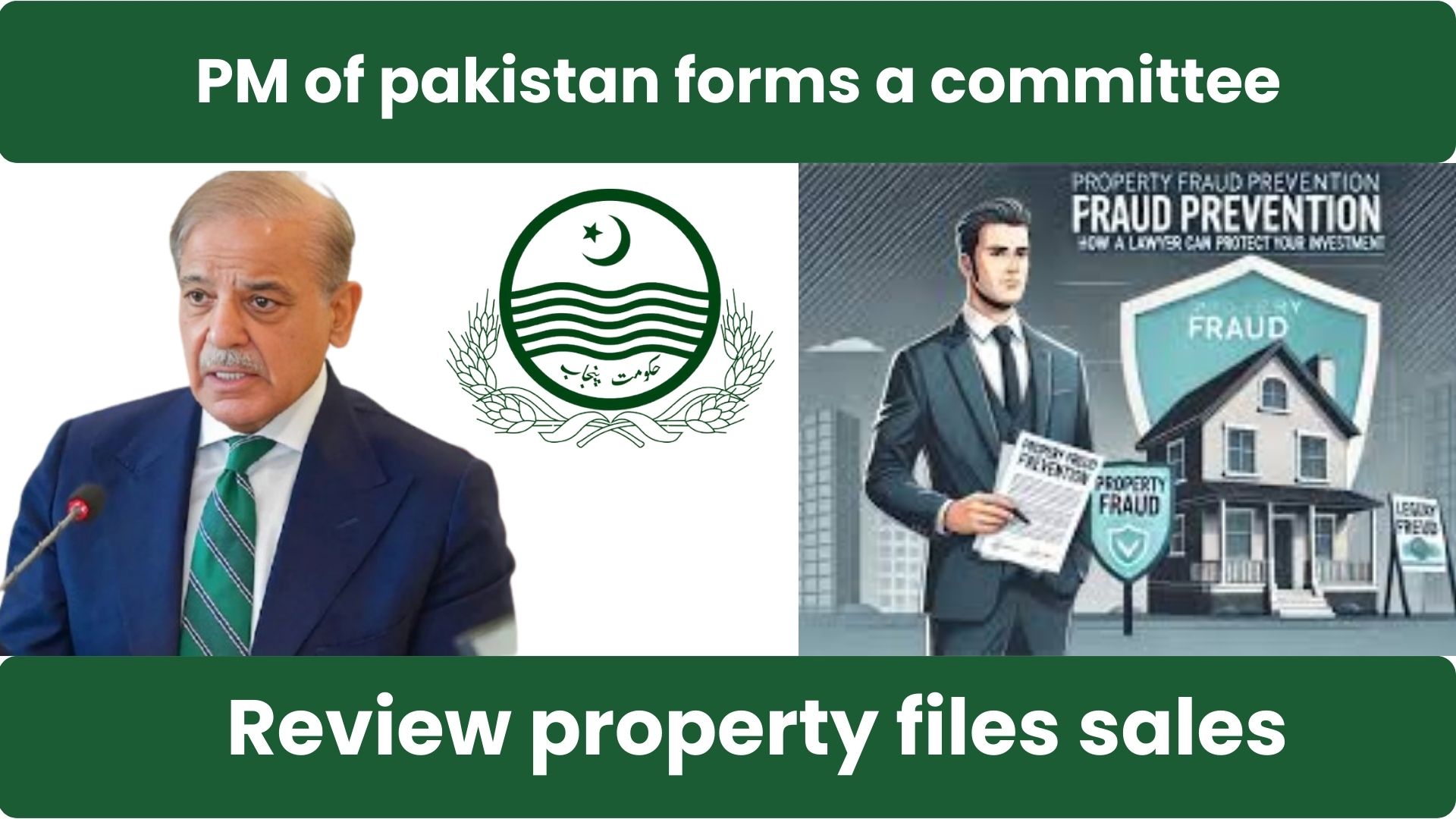 PM of pakistan forms a committee to review property files sales and fraud in a landmark move to protect investors 2025