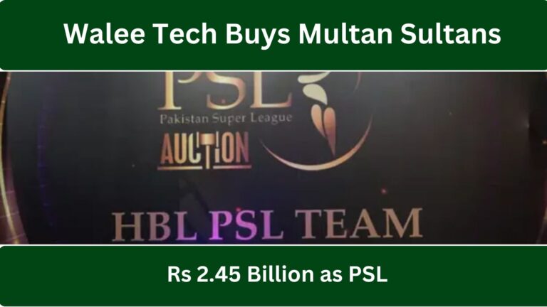 Walee Tech Buys Multan Sultans for Effective Record Rs 2.45 Billion as PSL Franchise Renamed Rawalpindi