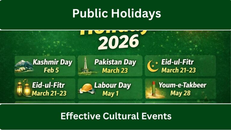 Federal Govt Declares Public Holidays to Mark National, Religious, and Effective Cultural Events 2026