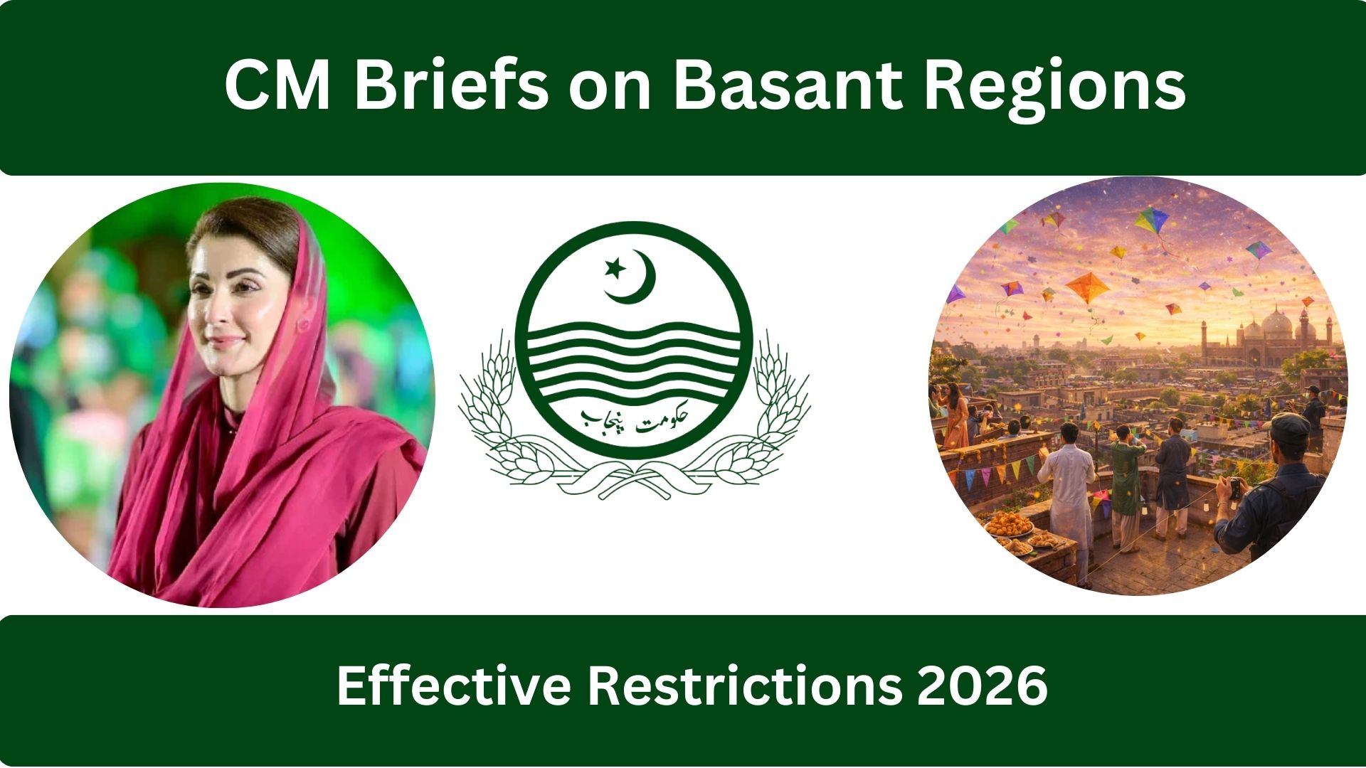 CM Maryam Nawaz Briefs on Basant Regions, Rules and Effective Restrictions 2026